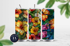 Floral Stained Glass Digital Paper | Suncatcher Pattern Product Image 2