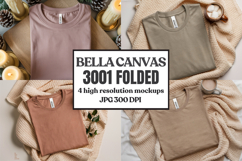 Christmas Bella Canvas 3001 Folded Tshirt Mockup Product Image 1