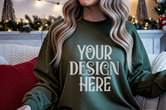 Christmas Gildan 18000 Irish Green Crewneck Sweatshirt Mocku Product Image 1