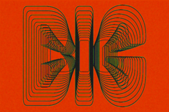 Big Retro Font Logo Text Effect Graphic Design Product Image 1