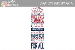 Pledge of Allegiance SVG Cut File for Silhouette, Cricut, Electronic Cutters Product Image 1