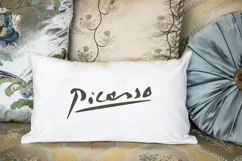 Lumbar Cushion, Pillow Mock-up 'Picasso', PSD+JPEG Product Image 1