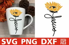 Jesus svg, Christian svg, Bible svg, God, sunflower vector Product Image 3