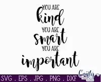 You Are Kind You Are Smart Farmhouse Home Sign Svg Product Image 2