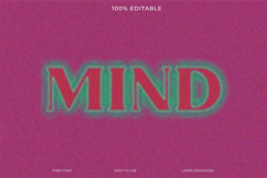 Mind Retro Psychedelic Text Effect Editable Template Product Image 1
