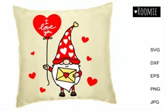 Valentine gnome I love you svg, Valentines day heart clipart Product Image 3