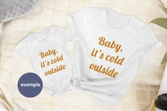 White T-shirt & Baby Bodysuit Mockup Neutral background PSD Product Image 3