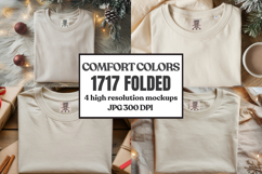 Comfort Colors 1717 Christmas Folded T-Shirt Mockup Product Image 1