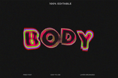 Body Psychedelic Glitch Text Effect Design Asset Product Image 1