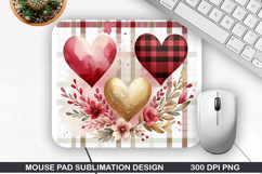 Heart Mouse Pad Sublimation, Animals Mouse Pad PNG Design Product Image 1