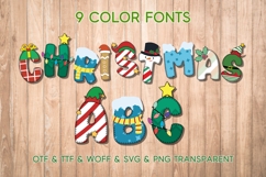 Christmas ABC - 9 Color Fonts Product Image 1