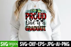 Proud Dad Of A Gtraduate Sublimation Design,DAD Sublimation Product Image 1