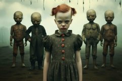 Mysterious children in eerie forest Product Image 1