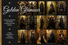 15 Women in Black and Gold Fashion Product Image 1