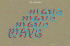 Retro Wave Text Effect Graphic Design Template Product Image 1