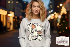 Ghosts & Pumpkins Halloween Sublimation Png | T-shirt Design Product Image 2