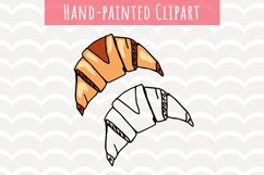 Croissant Hand painted Pastry clip art Product Image 1