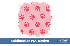 American 4th of July Cat Dog Paw Background Png Sublimation Product Image 1