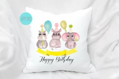 Safari Baby animals birthday sublimation design. Product Image 4