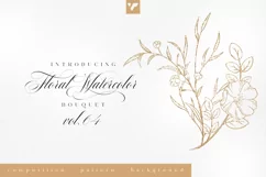 Floral Watercolor Bouquet Vol64 Product Image 1