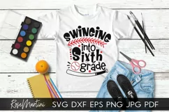 Swinging Into Sixth Grade SVG PNG Funny Back To School svg Product Image 4