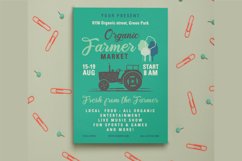 Organic Farmer Market Flyer Print Template Local DXF PSD Product Image 2