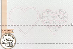 Valentine Heart Puzzle with love words Laser cut files Product Image 2