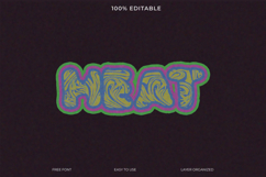 Heat Psychedelic Swirl Text Effect Design Template Product Image 1