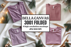 Christmas Bella Canvas 3001 Folded Tshirt Mockup Product Image 1