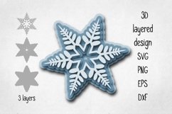 3D layered snowflake Product Image 1