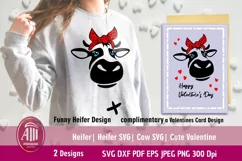 Heifer| Heifer SVG| Cow SVG| Cute Valentine day card Product Image 1