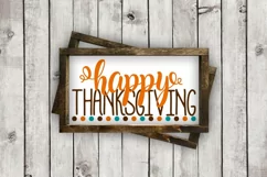 Happy Thanksgiving w/Dots cut File - SVG DXF EPS AI PNG Product Image 2
