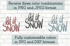 Let It Snow Christmas Song Quote Saying Holiday SVG DXF PNG Product Image 2