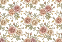 Vintage watercolor botanical seamless pattern Product Image 1