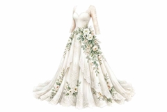 Watercolor Summer Wedding Clipart Product Image 17