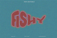Fishy Bubble Text Effect Retro Design Asset Product Image 1