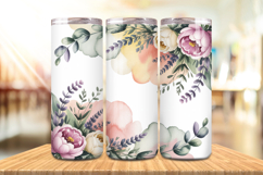 Valentine’s Day Rose &amp; Flowers Tumbler Wrap PNG Big Bundle Product Image 14
