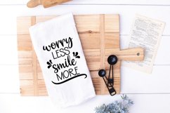 Worry Less Smile More SVG Cut File - Motivational SVG Product Image 4