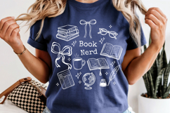 Book Nerd PNG Reader Book Lover Shirt Design Reading Product Image 4