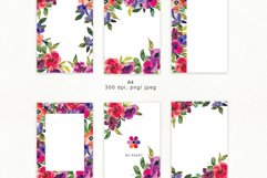 Watercolor Vibrant Colors Floral Background Collection Product Image 4