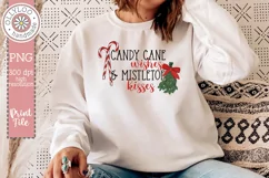 Candy Cane Wishes & Mistletoe Kisses Christmas Sublimation Product Image 3