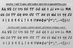 Crispin: regular and light rough alphabets