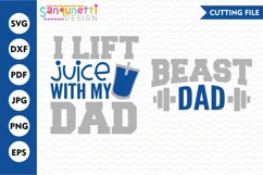 Beast Dad Father and son SVG, family matching cut file Product Image 2
