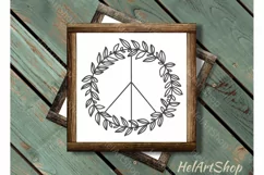 Floral peace sign svg, hippie svg, peace symbol svg, t-shirt Product Image 3