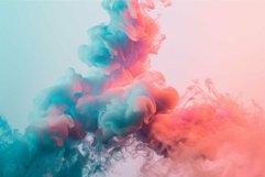 Colorful pink and blue ink mixing together creating abstract Product Image 1