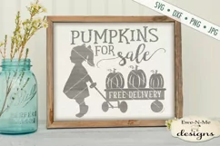 Pumpkins for Sale Girl Wagon SVG DXF Files Product Image 1