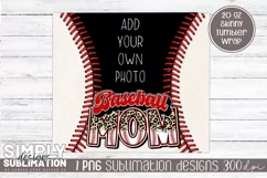 Photo Frame Baseball Mom 20 oz Tumbler Wrap | Png Product Image 2