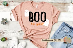 Halloween svg cut file Boo to you with ghosts svg Product Image 1