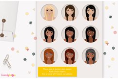 Girl clipart avatar, female logo, social brand LVB55 Hana Product Image 4
