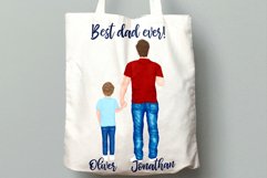 Father and children, Father's day clipart,Father's day gift Product Image 8